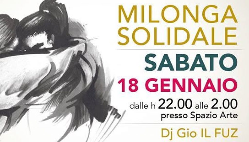 Milonga Solidale Oltretango 18.01.20