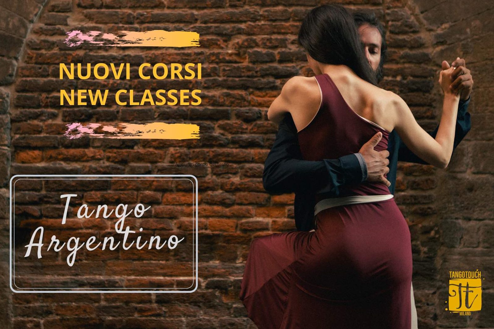 Volantino nuovi corsi di Tango Argentino a cura di Tango Touch