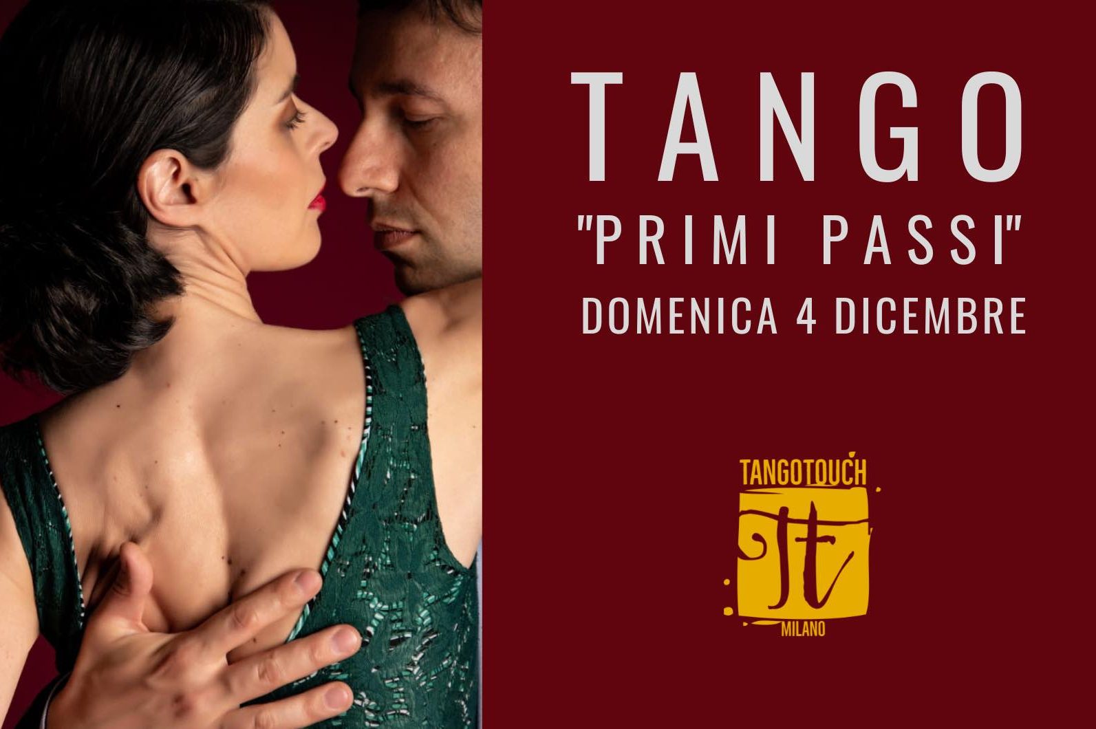 Volantino - Stage Intensivo "Primi Passi" e Pratica per scoprire il mondo del Tango Argentino