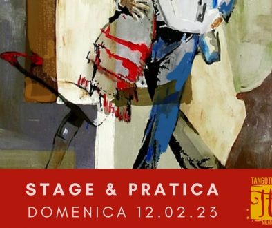 Volantino evento Stage e Pratica Tango a cura di Tango Touch